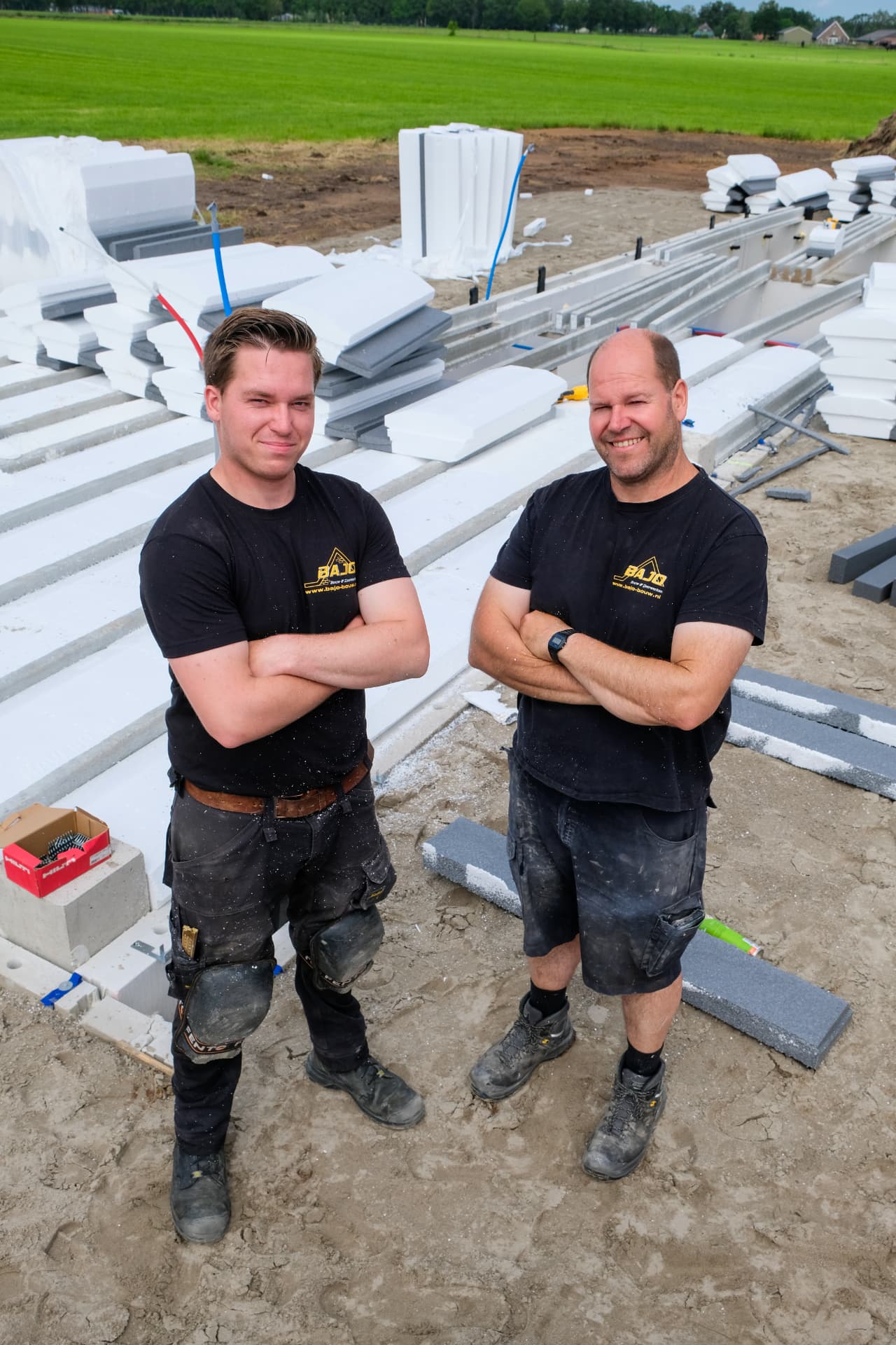 Team van Bajo Bouw op locatie