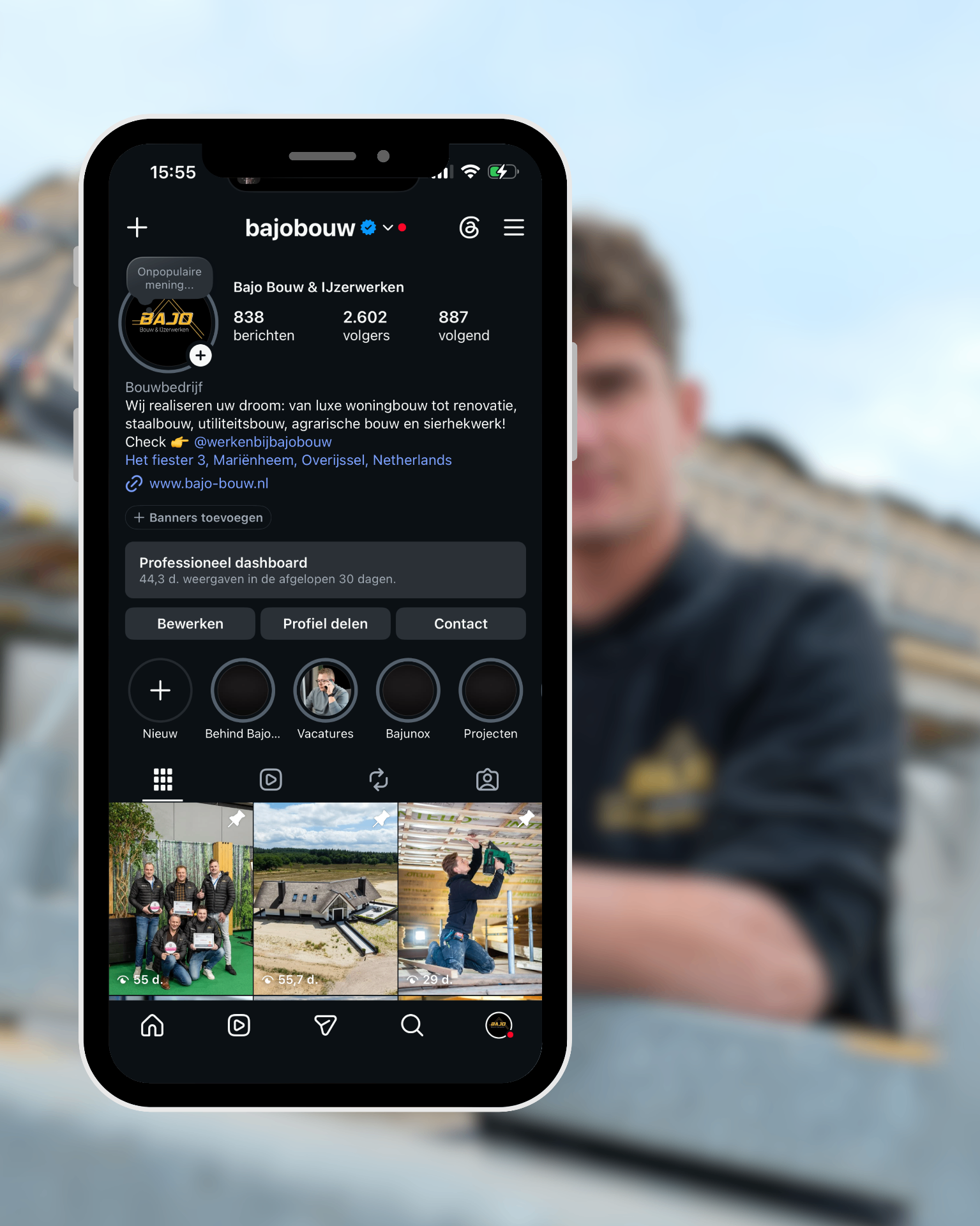 Bajo Bouw, Social media beheer