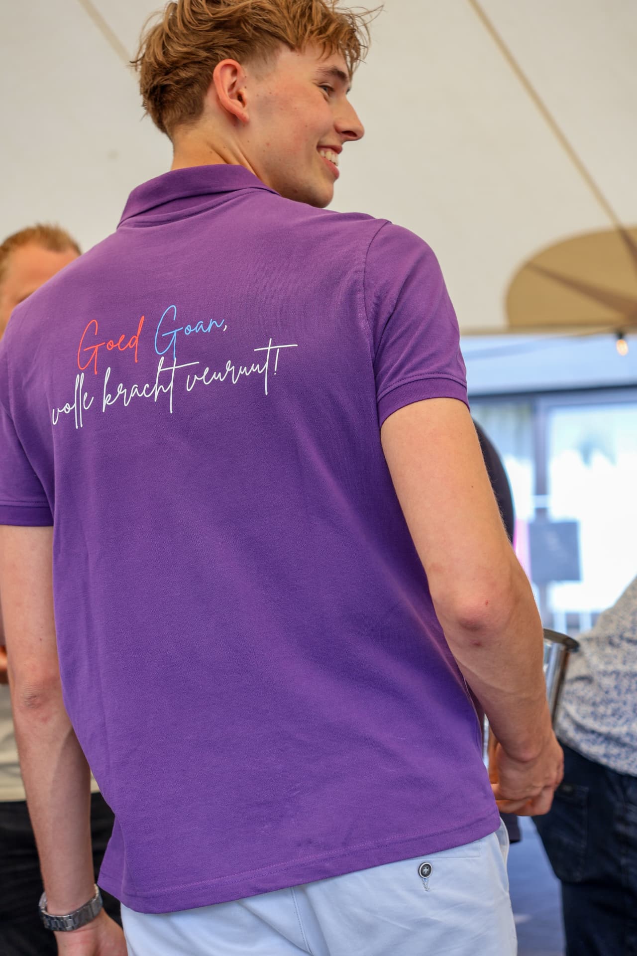 Polo met eventslogan